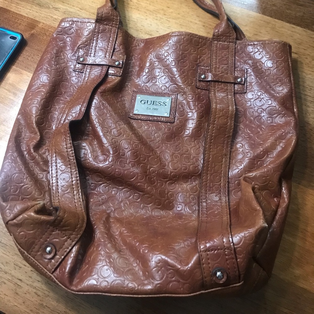 Brown Guess Shoulder Bag